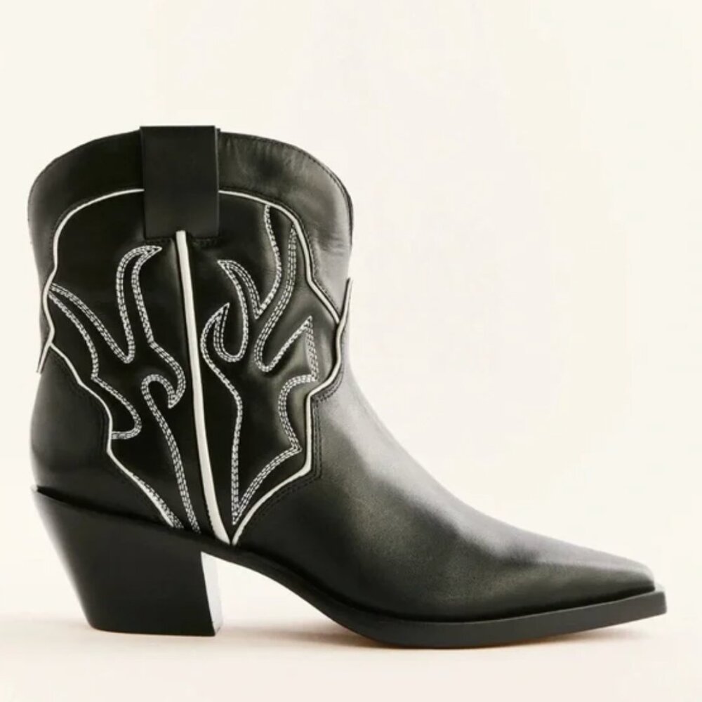 Reformation Otto Mini Western Cowboy Boots Sz 6